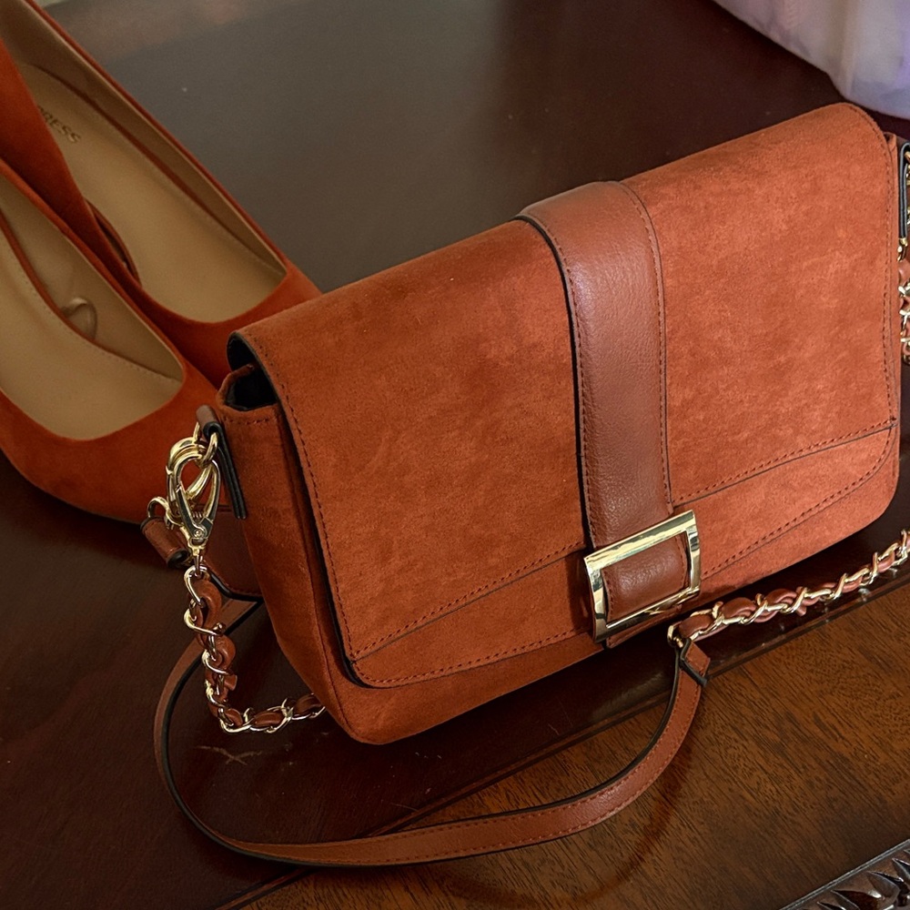 Elegant Brown Suede Women's Bag